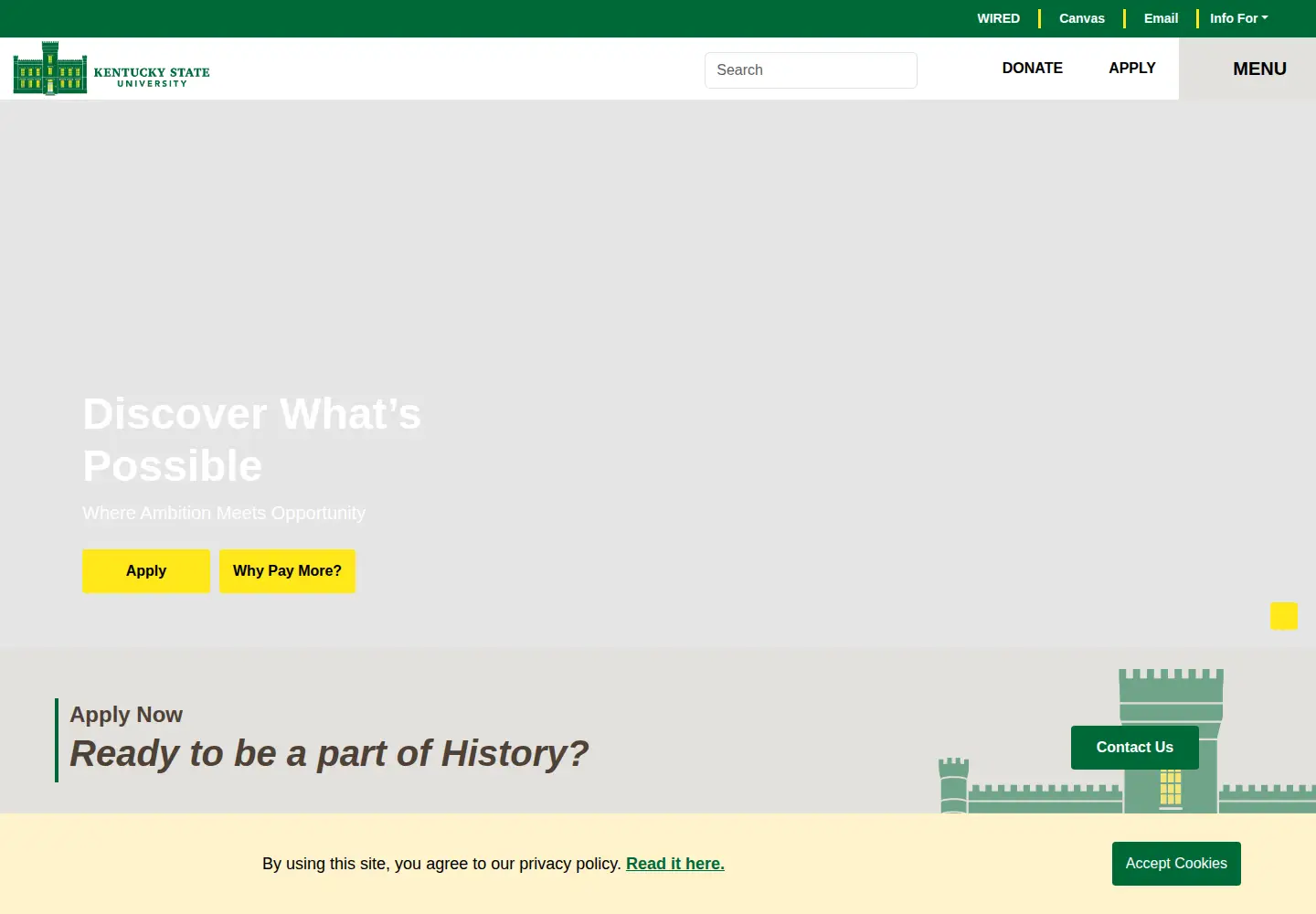 Screenshot of kysu.edu
