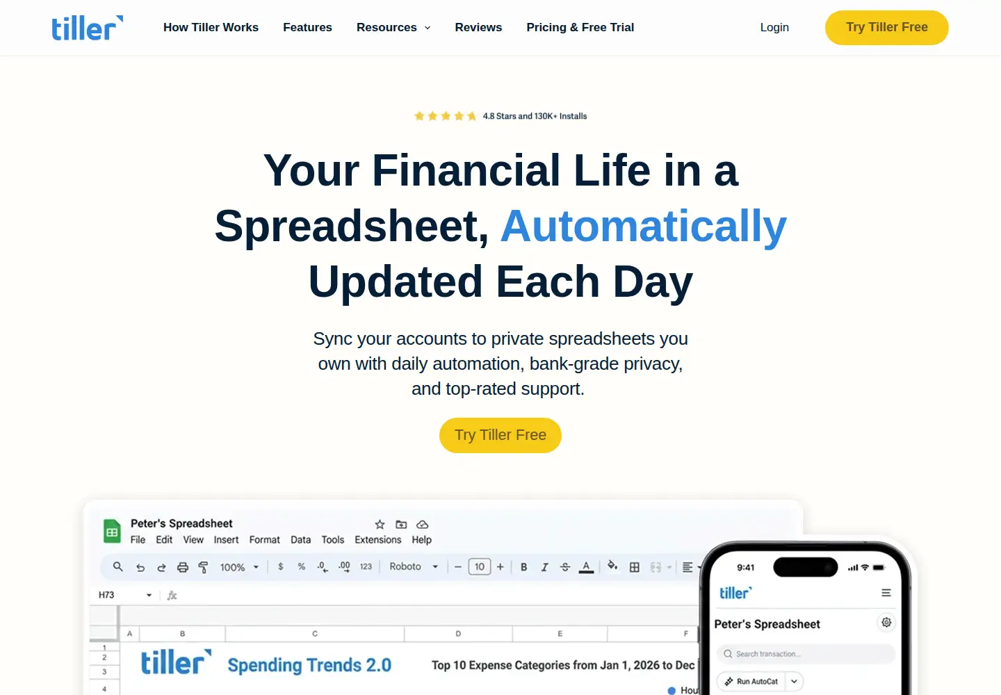 Screenshot of tillerhq.com