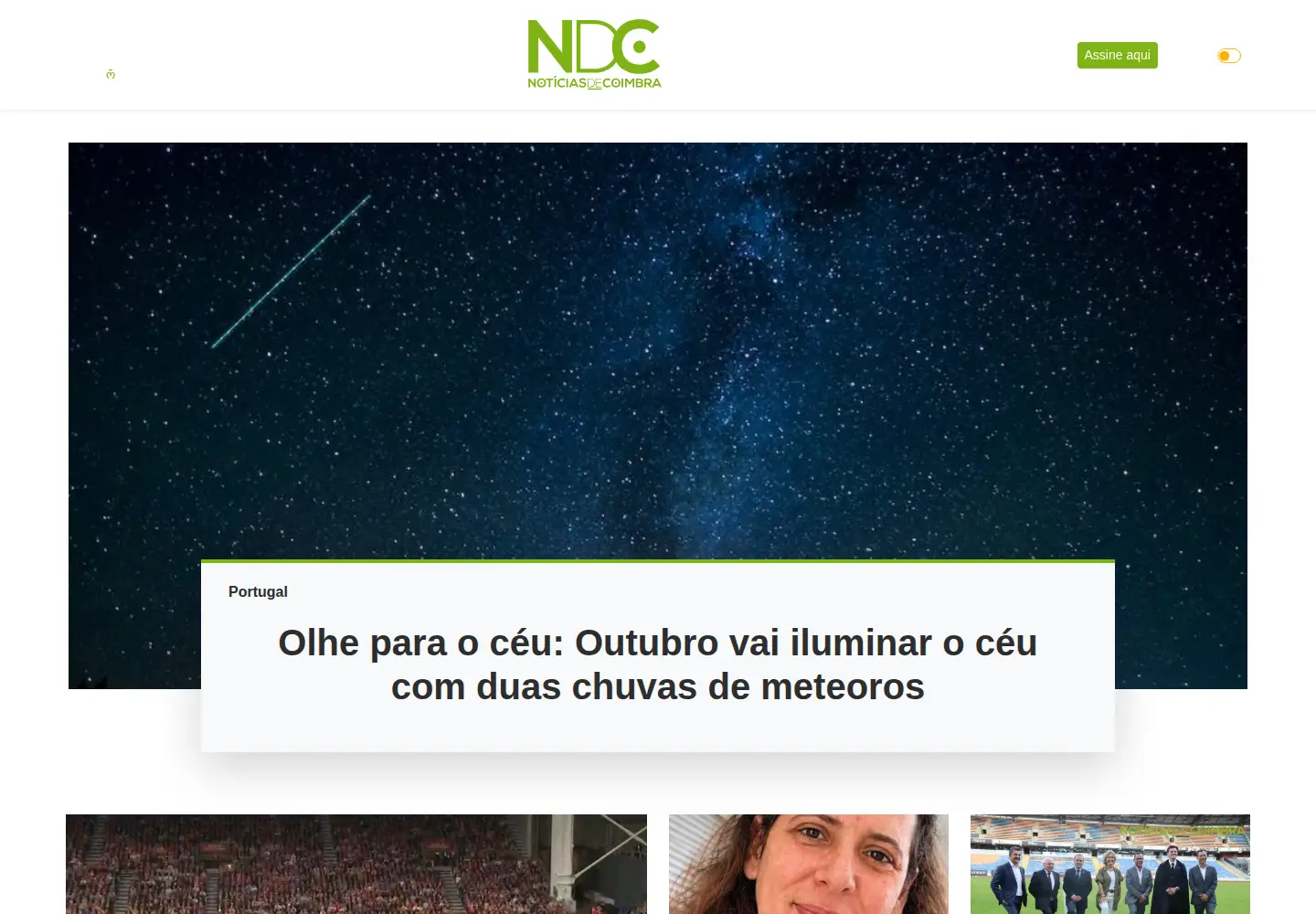 Screenshot of noticiasdecoimbra.pt