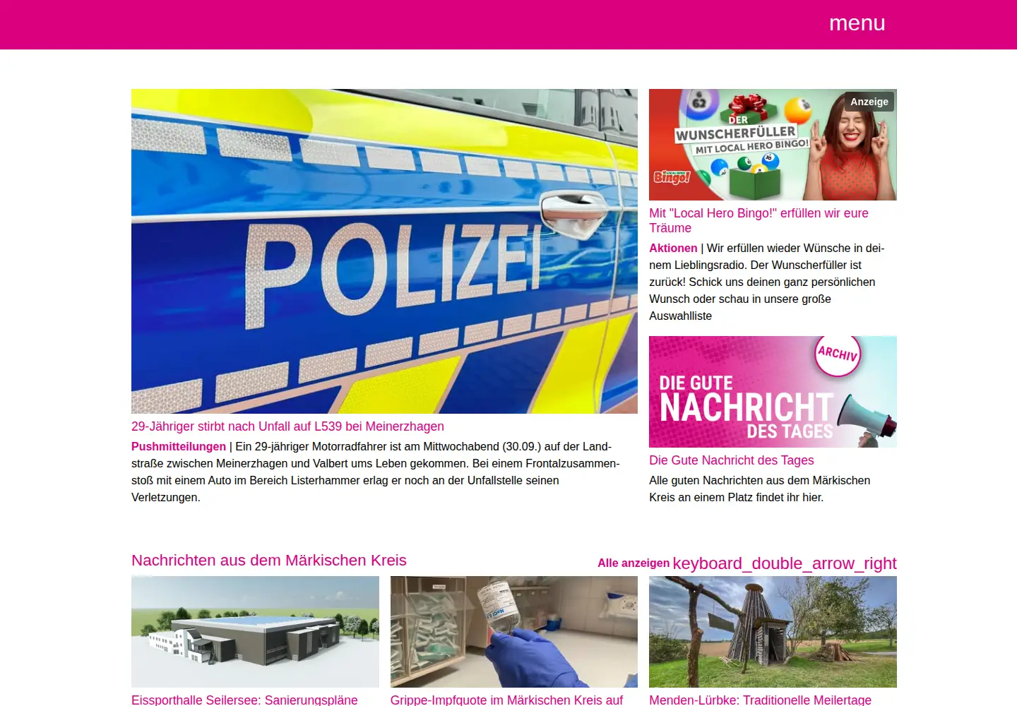 Screenshot of radiomk.de