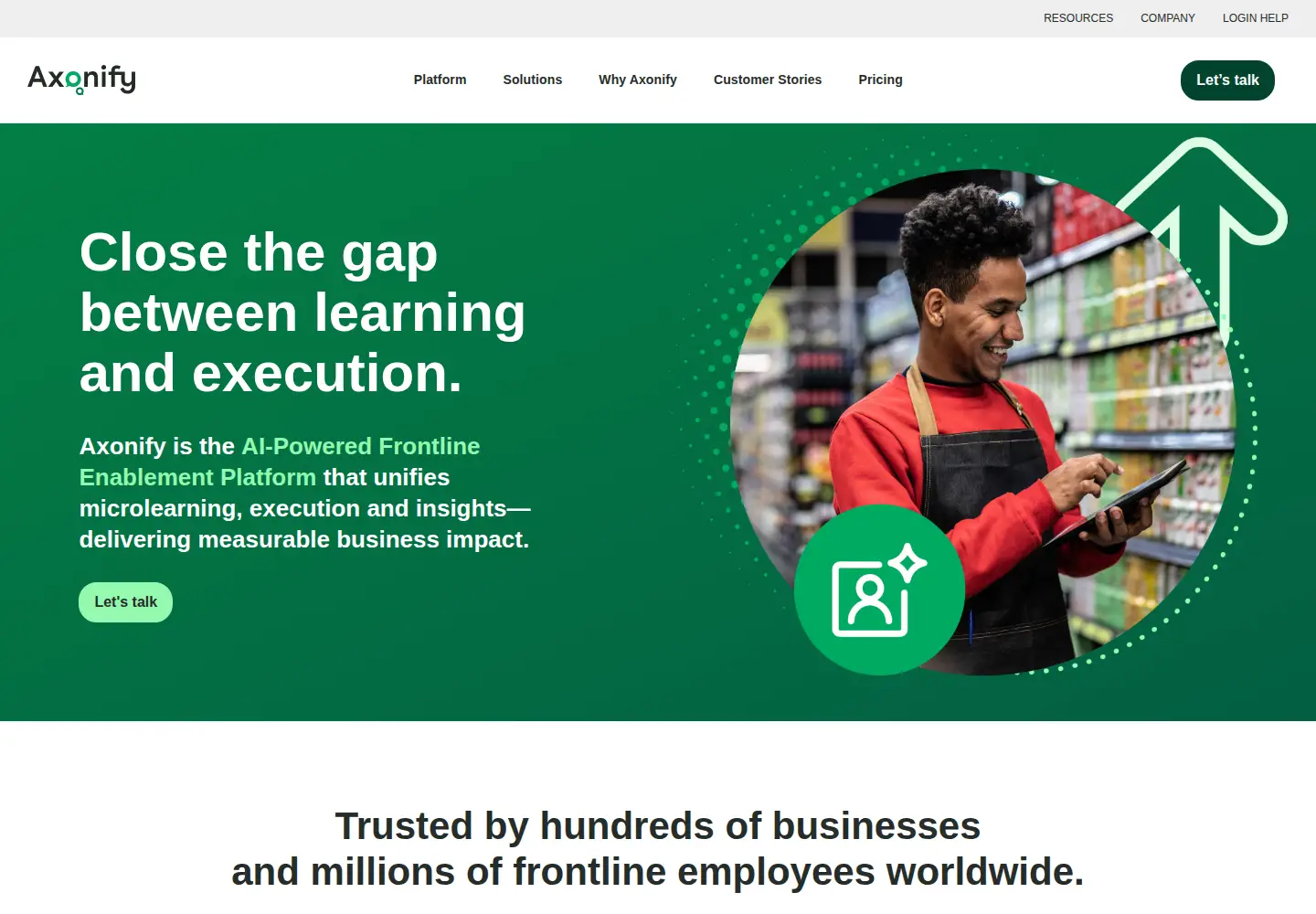 Screenshot of axonify.com