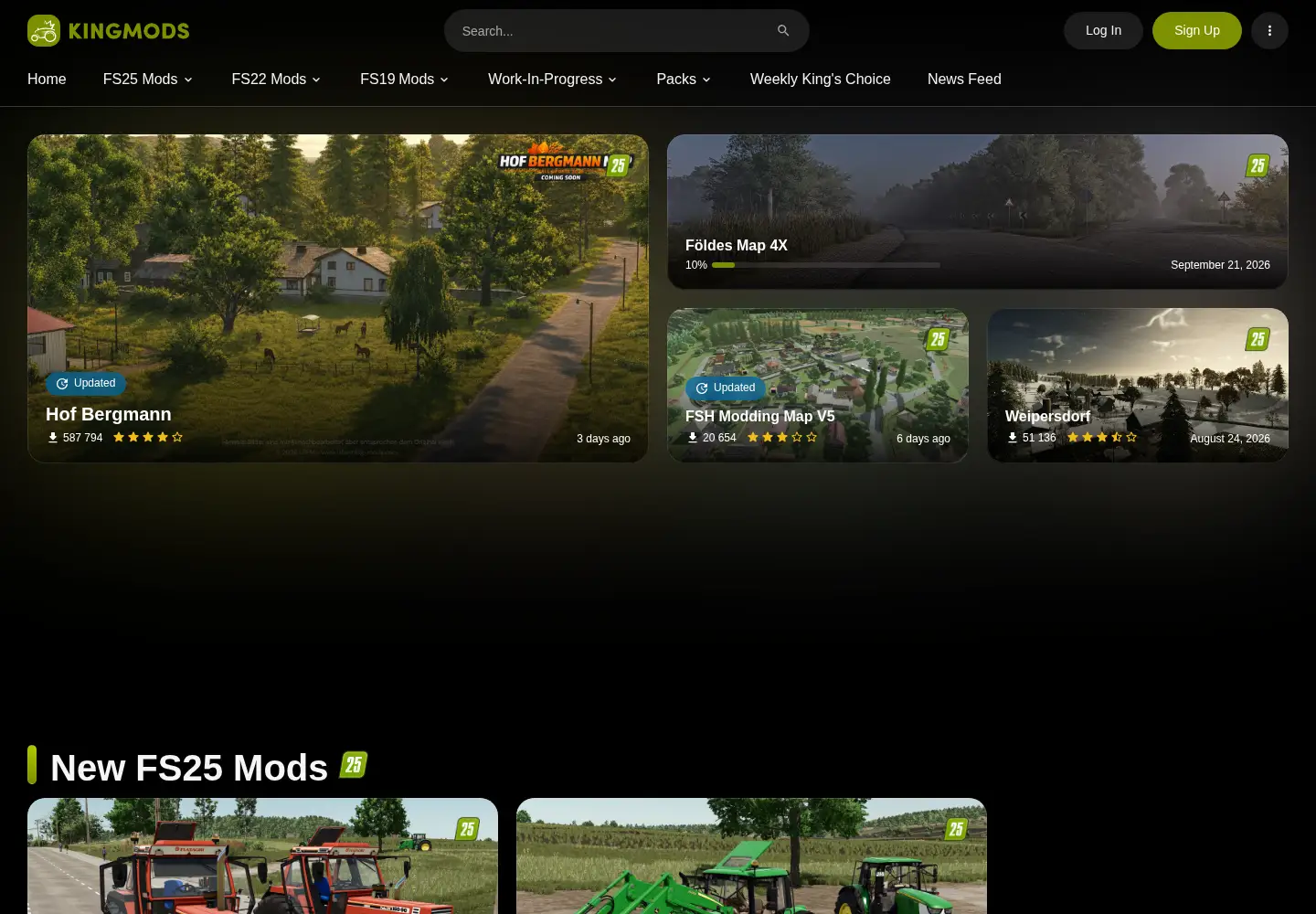 Screenshot of kingmods.net