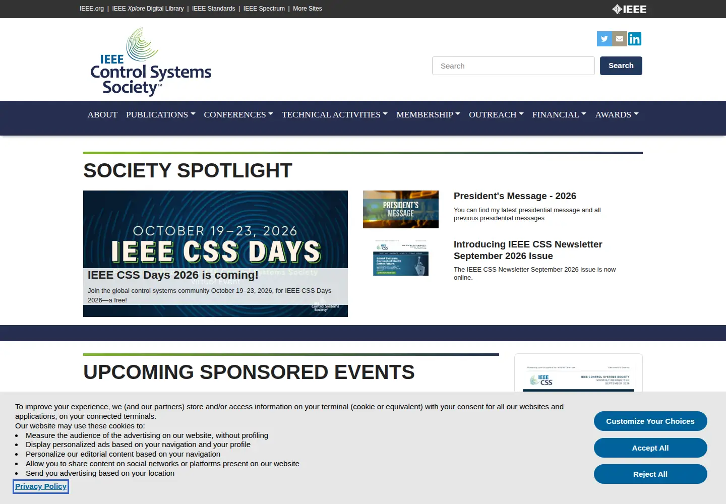 Screenshot of ieeecss.org