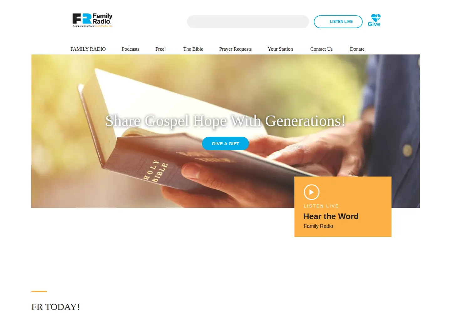 Screenshot of familyradio.org