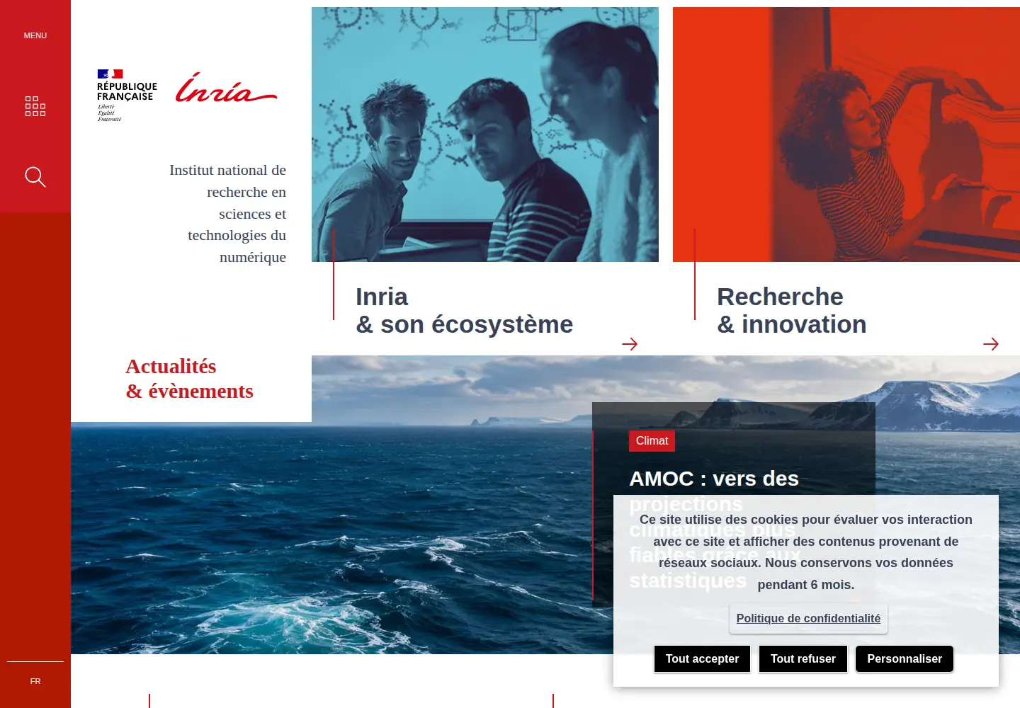 Screenshot of inria.fr