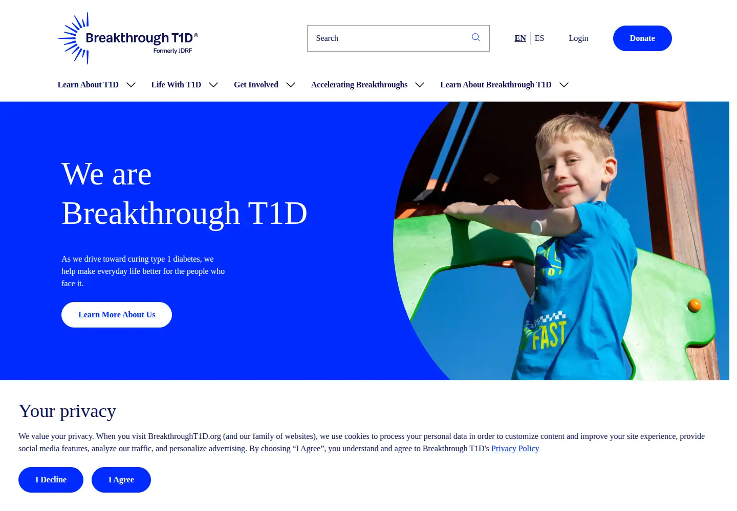 Screenshot of breakthrought1d.org