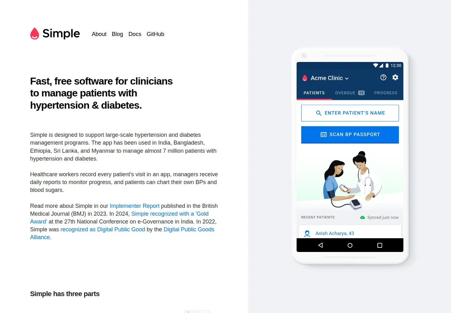 Screenshot of simple.org