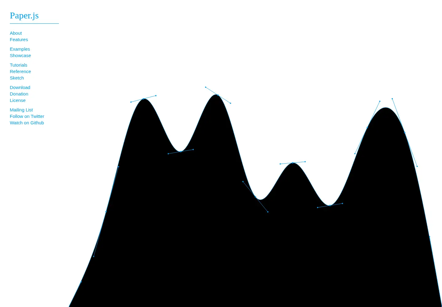 Screenshot of paperjs.org