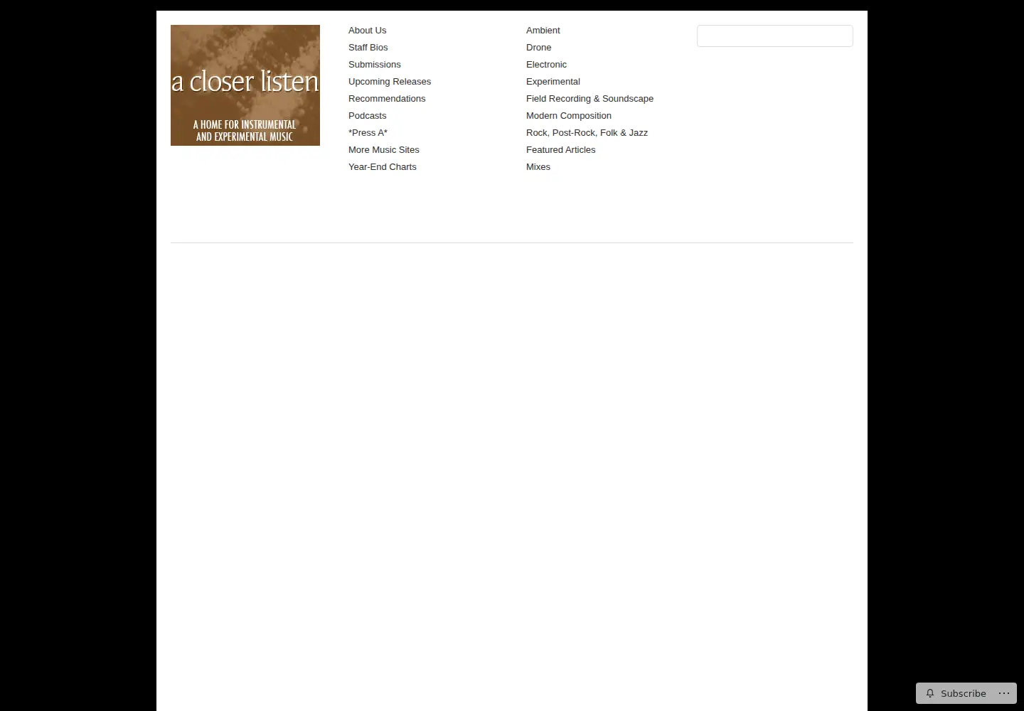 Screenshot of acloserlisten.com