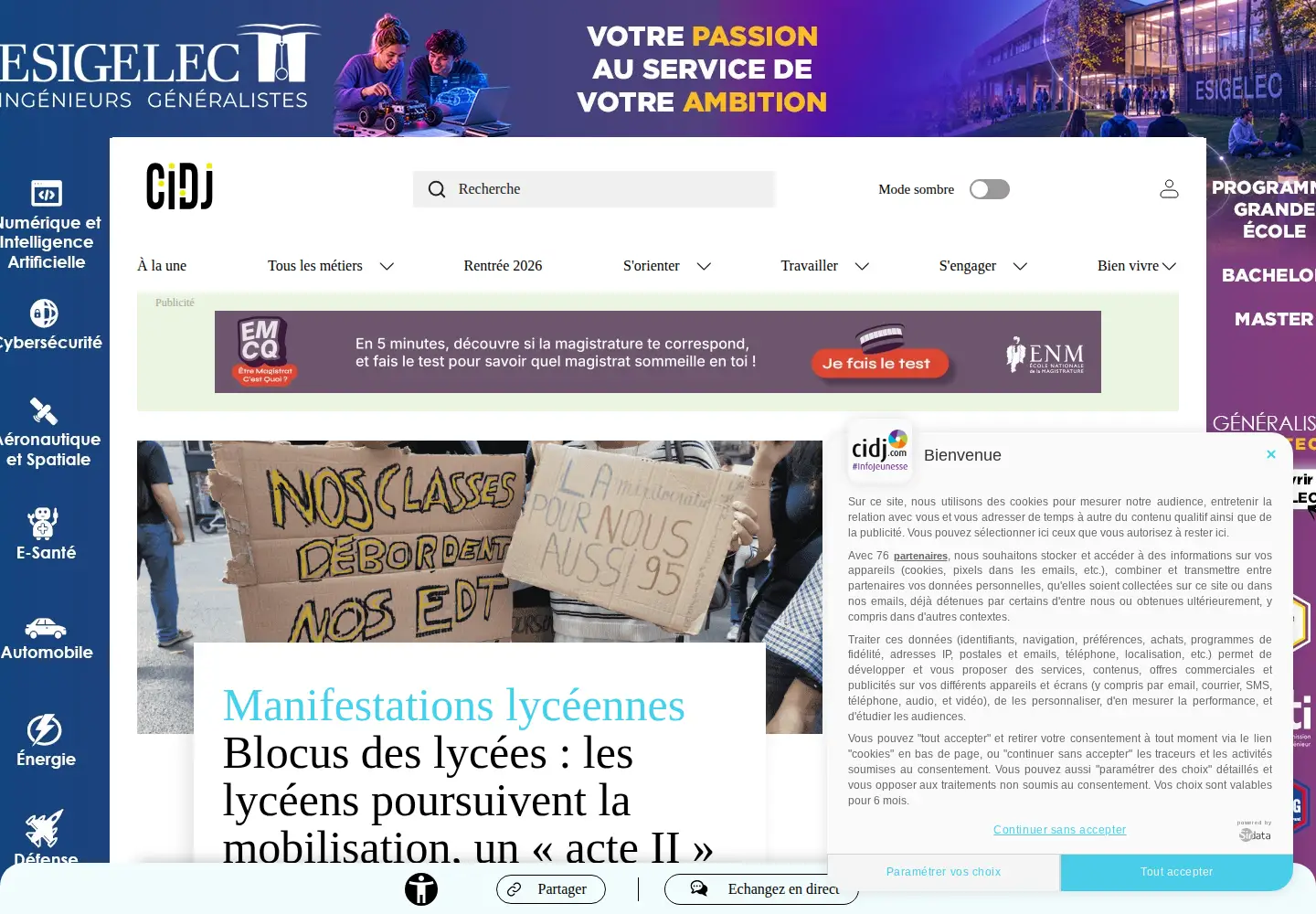 Screenshot of cidj.com