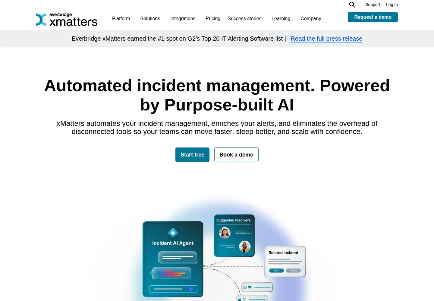 Screenshot of xmatters.com