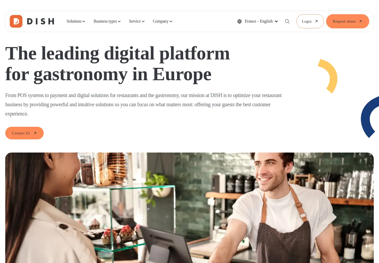 Screenshot of dish.co
