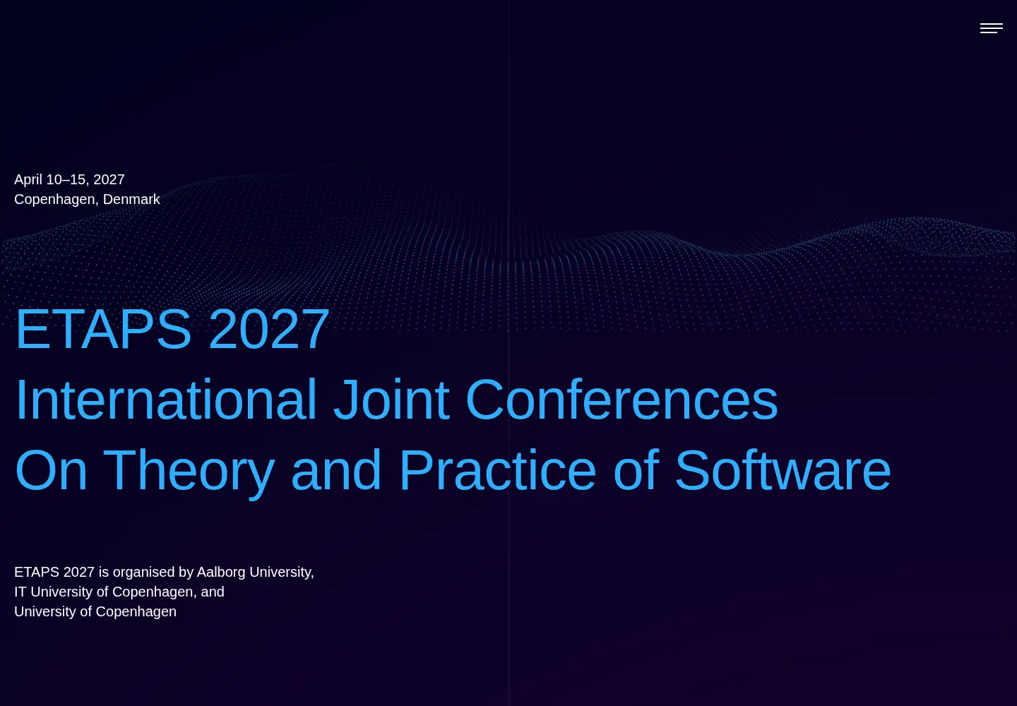 Captured homepage of etaps.org in the current scan