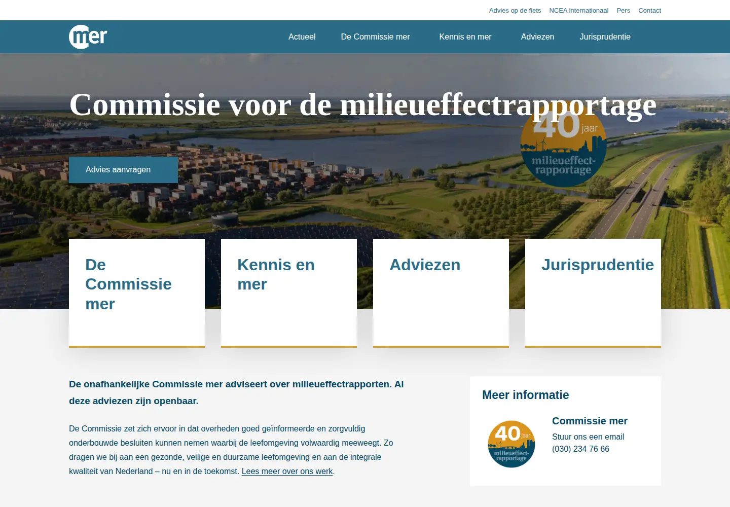 Screenshot of commissiemer.nl