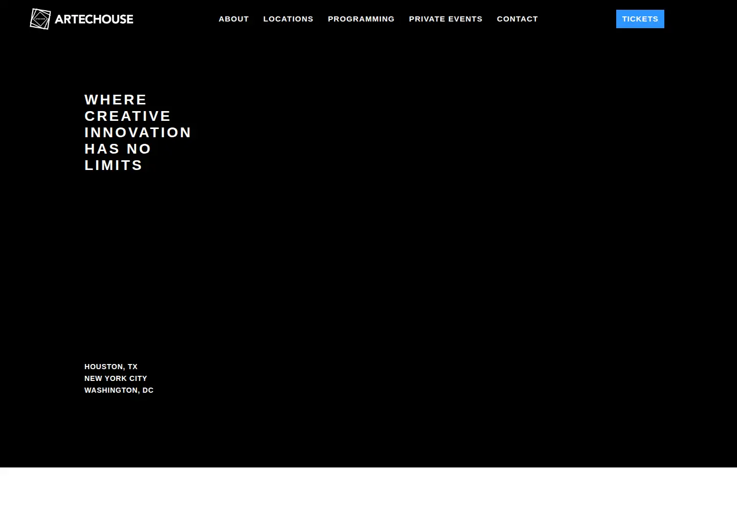 Screenshot of artechouse.com