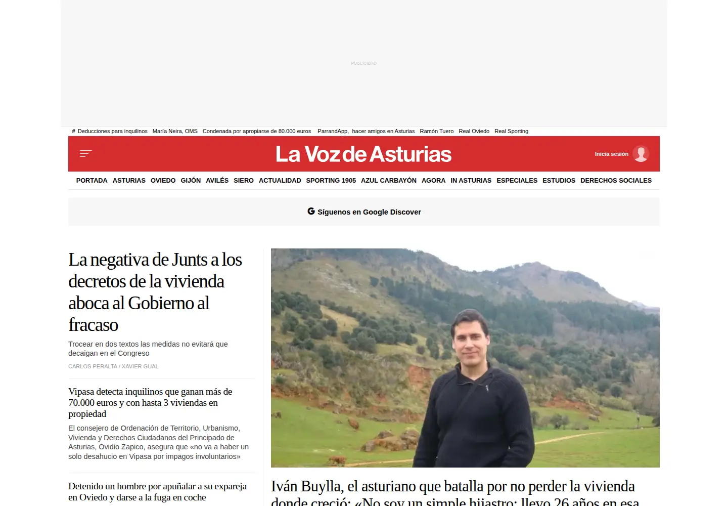 Screenshot of lavozdeasturias.es