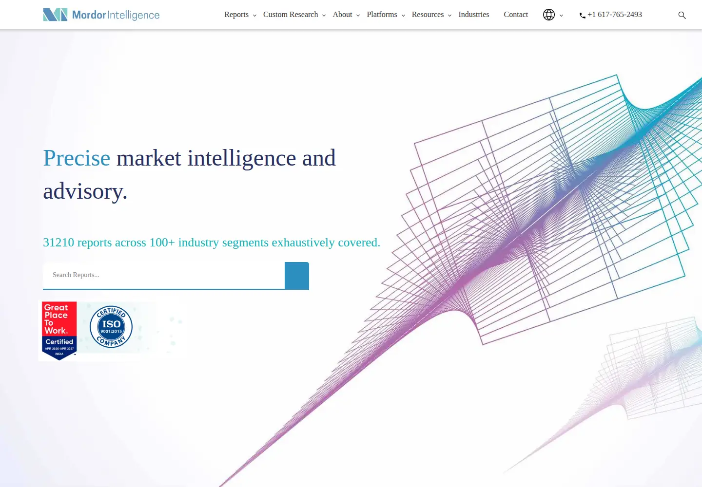 Screenshot of mordorintelligence.com