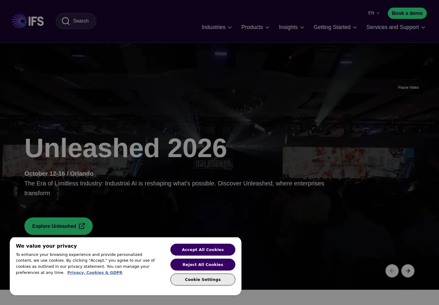Screenshot of ifs.com