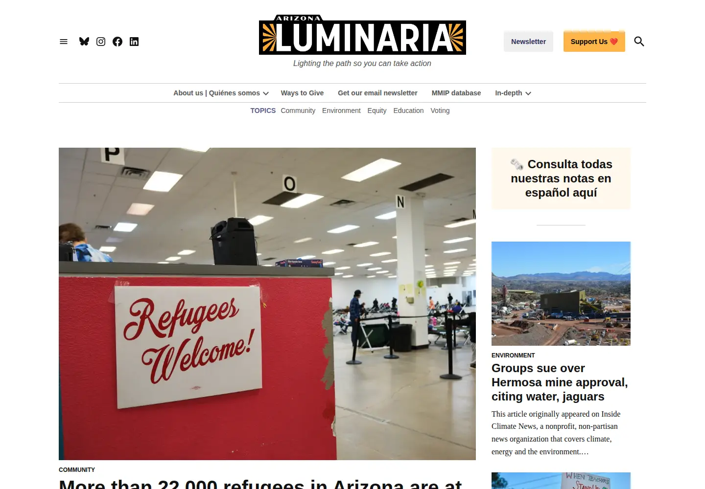 Screenshot of azluminaria.org