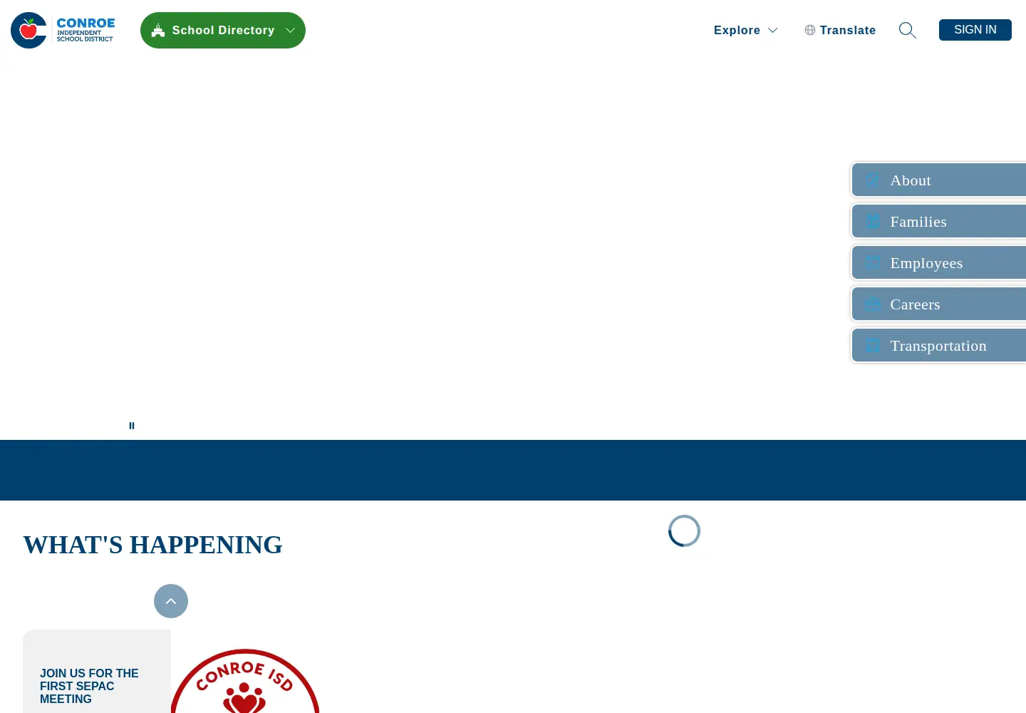 Screenshot of conroeisd.net