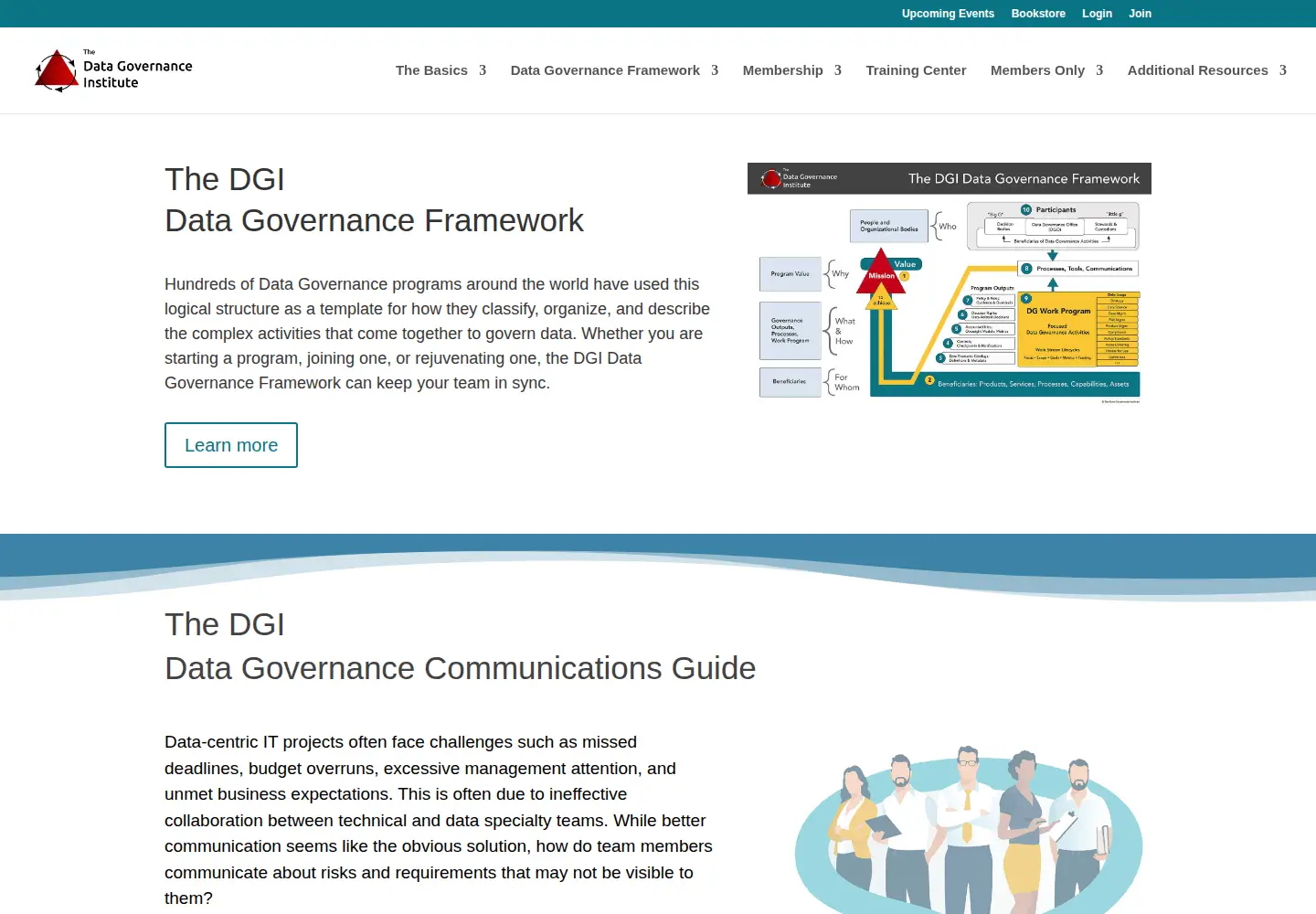 Screenshot of datagovernance.com