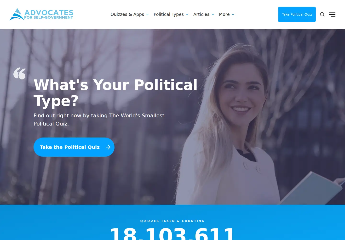 Screenshot of theadvocates.org
