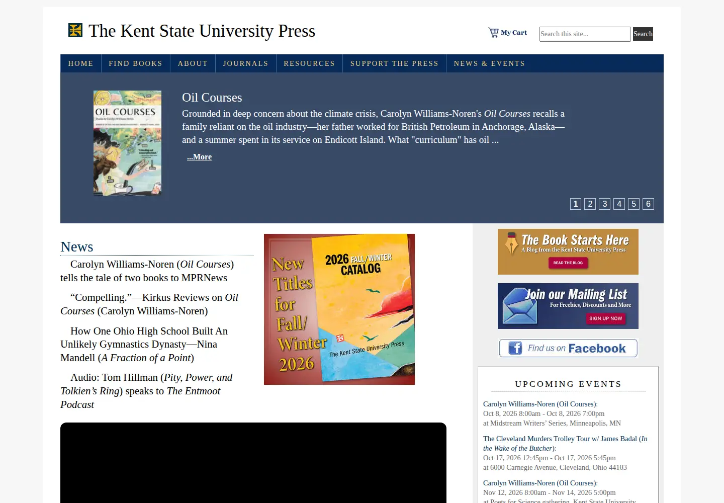 Screenshot of kentstateuniversitypress.com