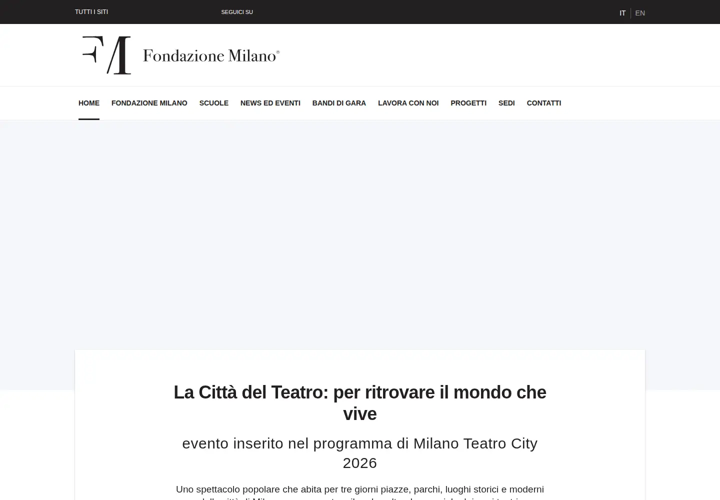 Screenshot of fondazionemilano.eu