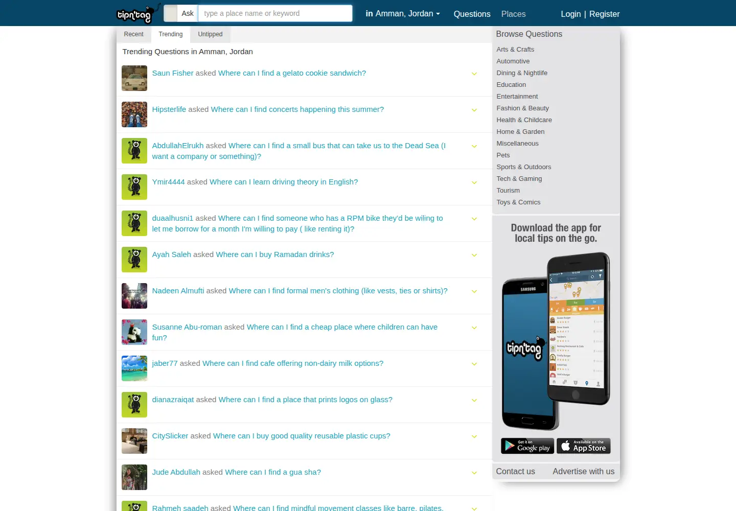 Screenshot of tipntag.com
