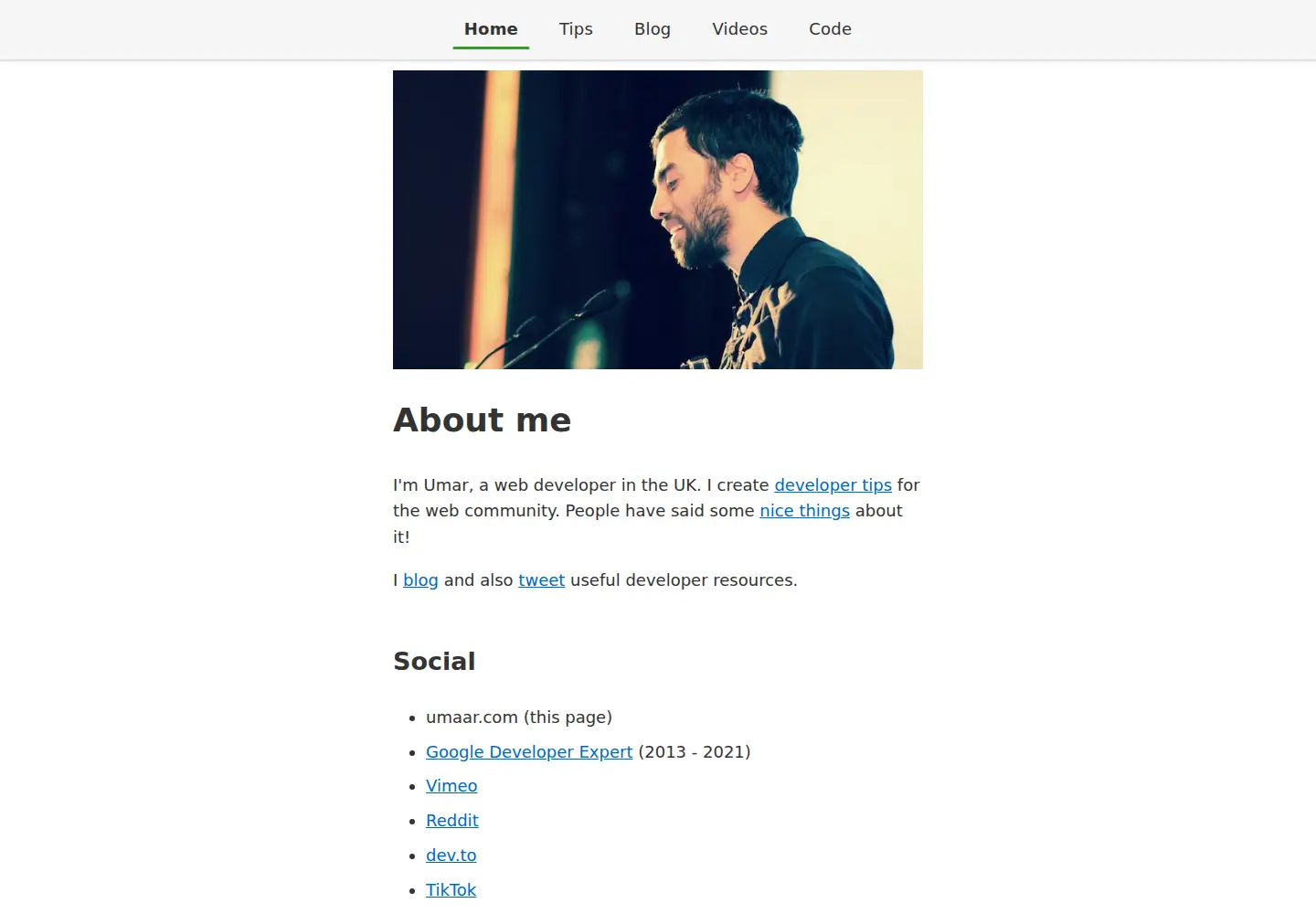 Screenshot of umaar.com