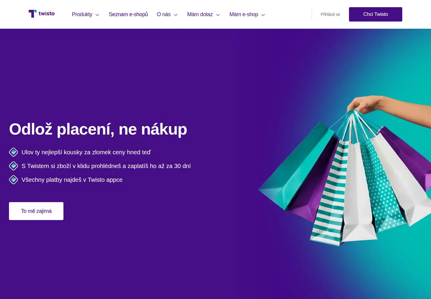 Screenshot of twisto.cz