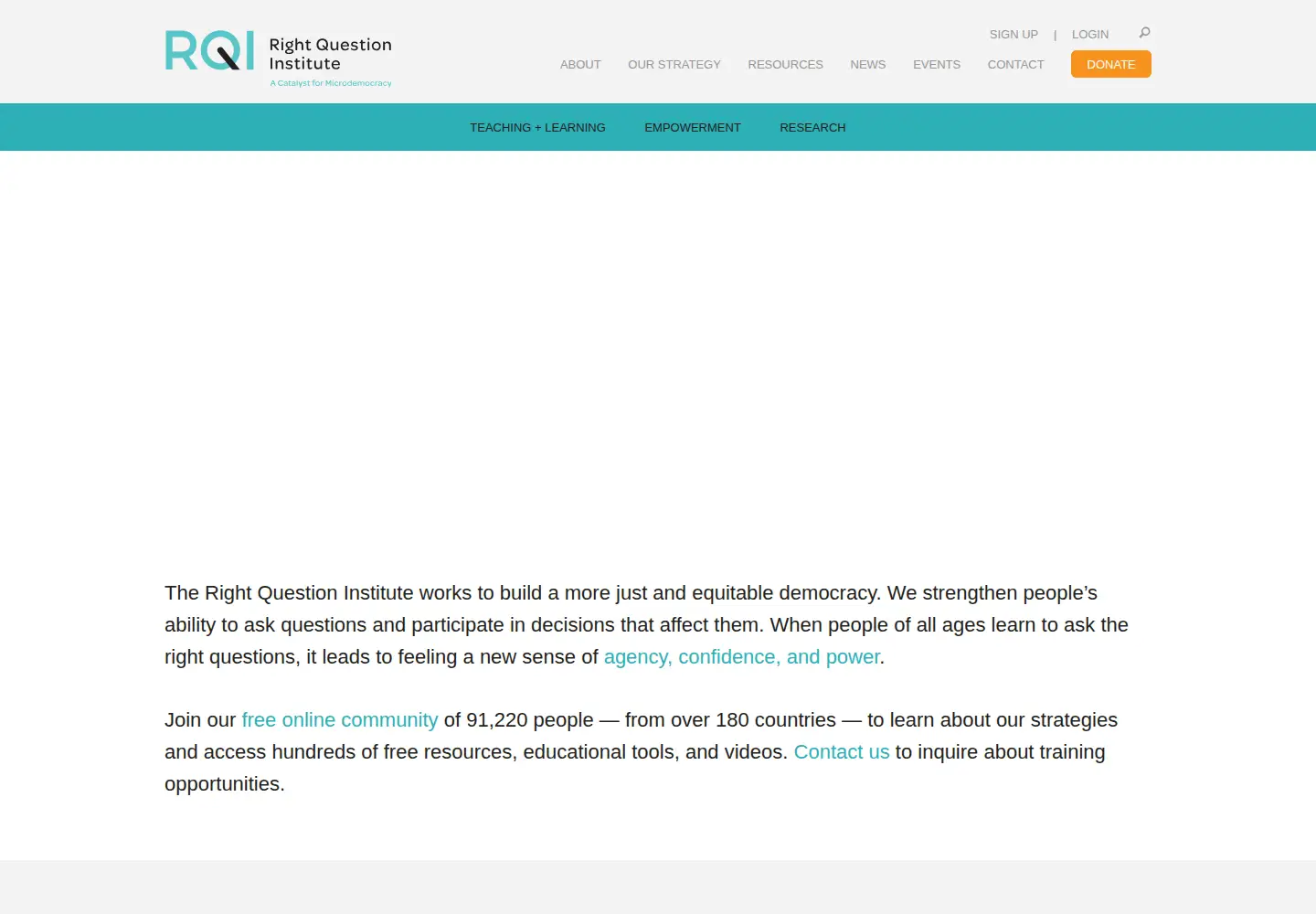 Screenshot of rightquestion.org