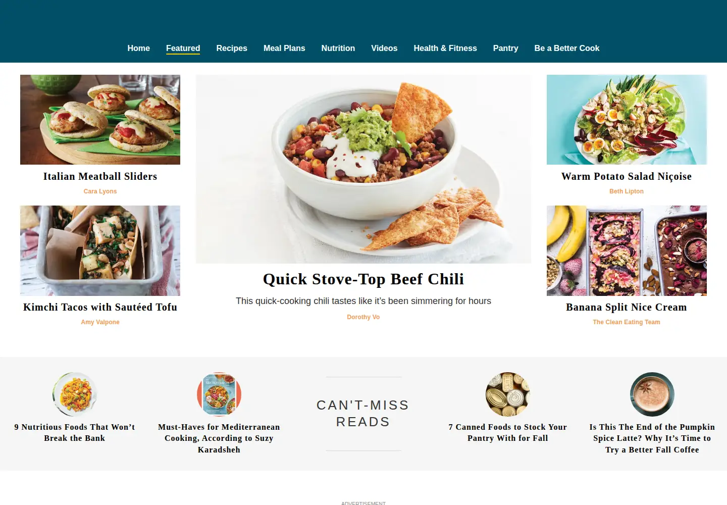 Screenshot of cleaneatingmag.com