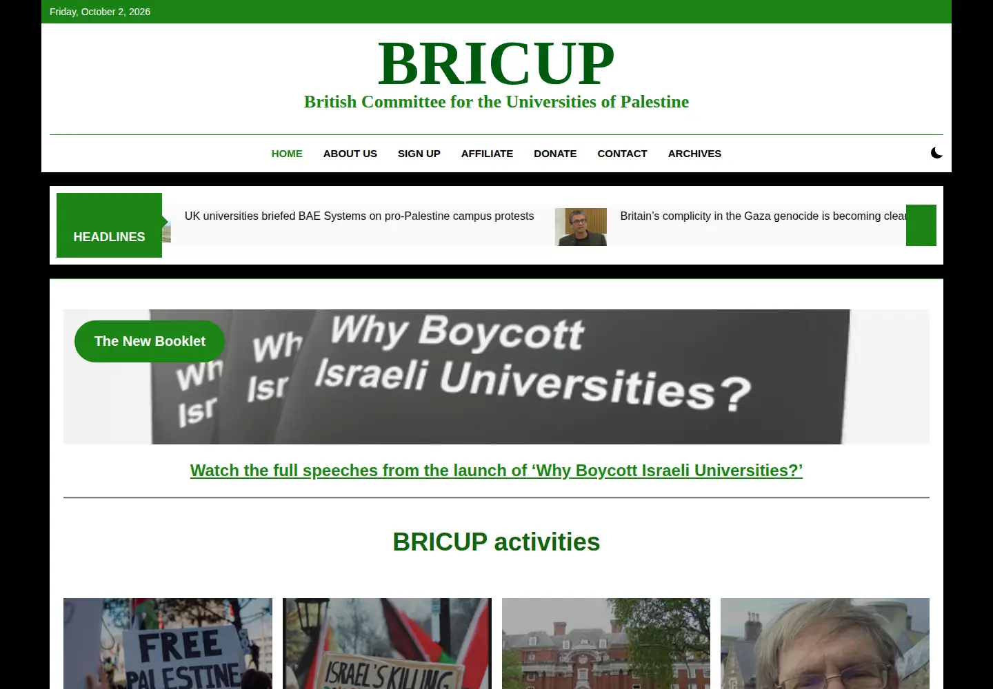 Screenshot of bricup.org.uk