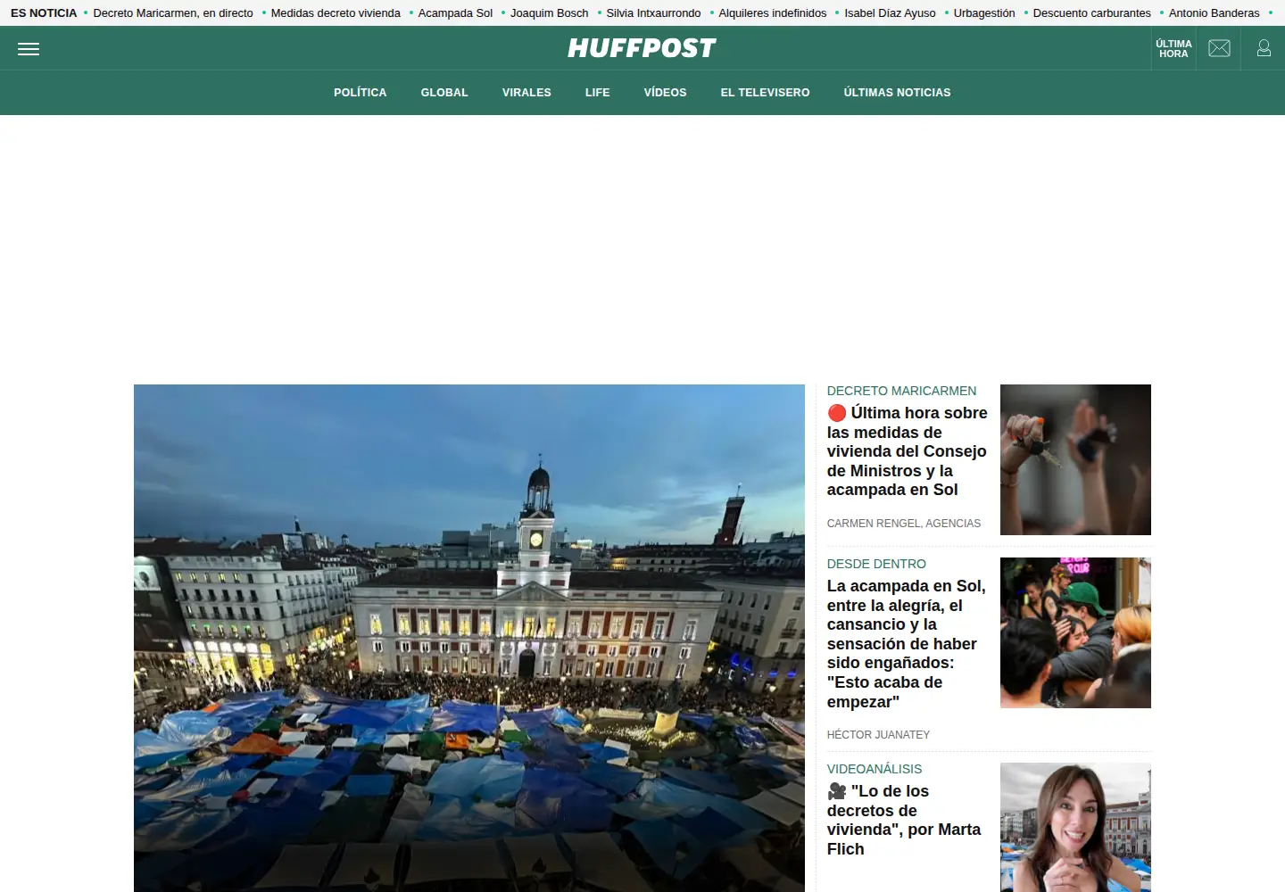 Screenshot of huffingtonpost.es