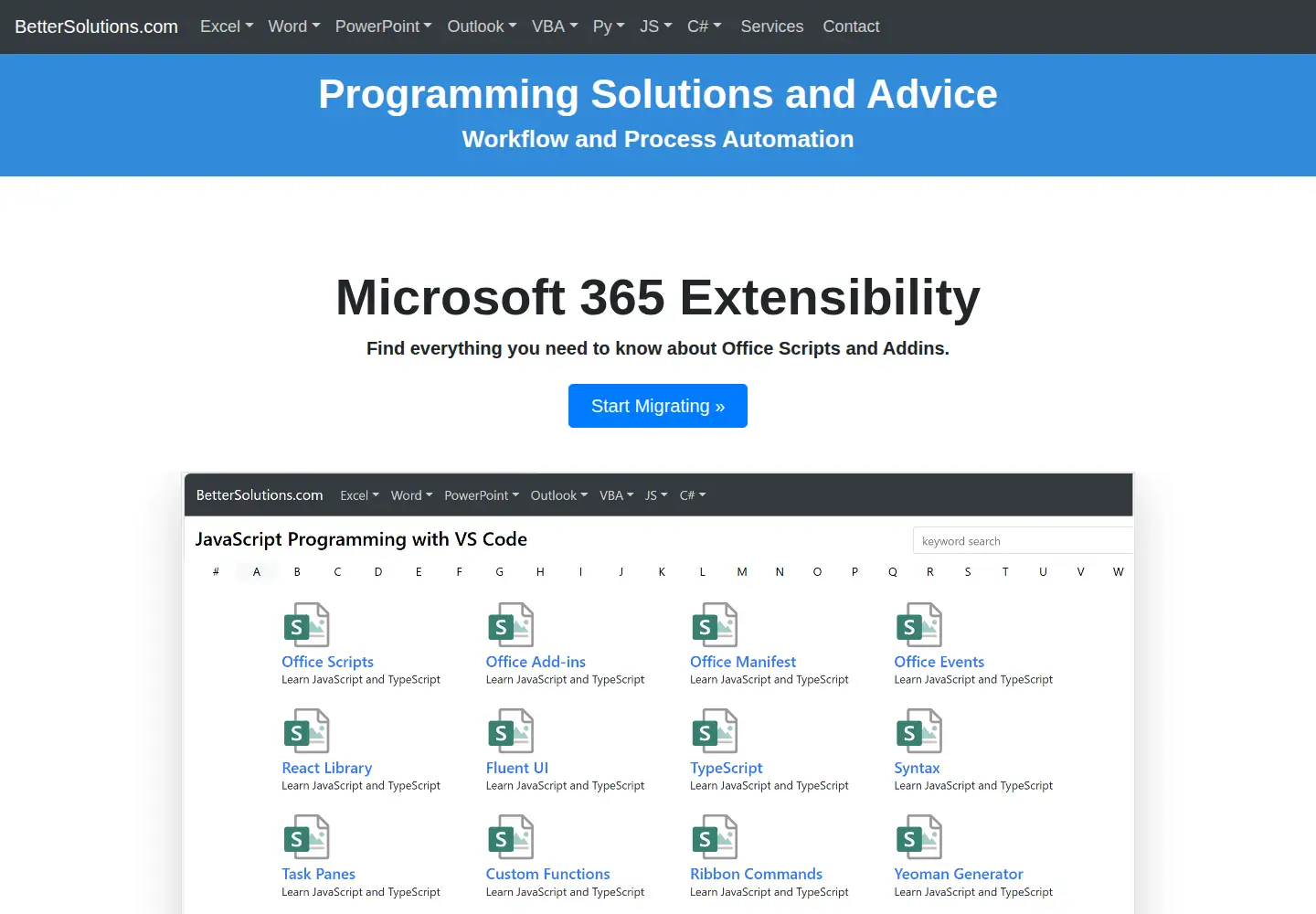 Screenshot of bettersolutions.com