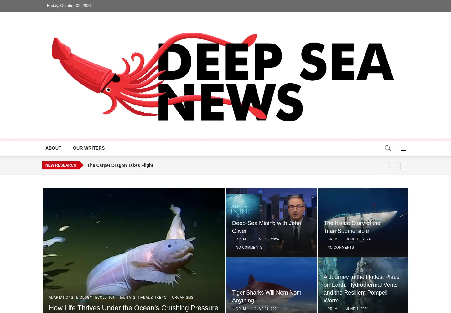 Screenshot of deepseanews.com