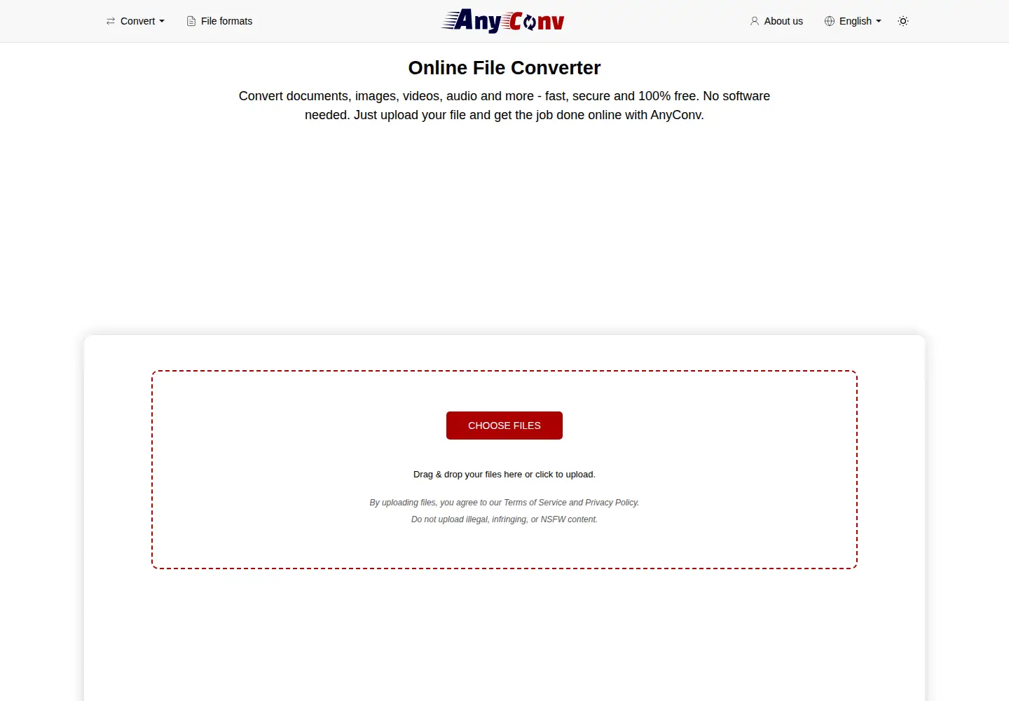 Screenshot of anyconv.com