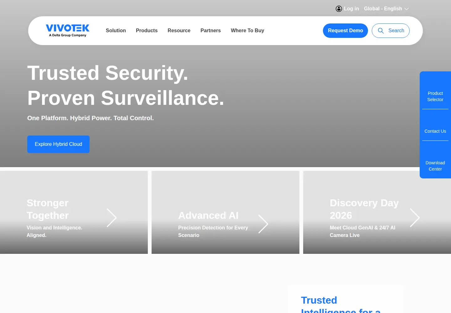 Screenshot of vivotek.com