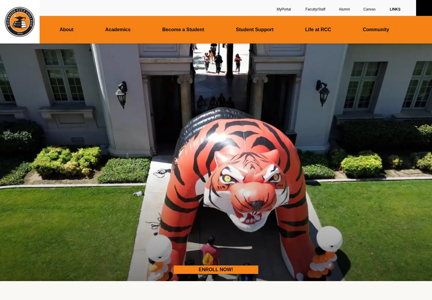 Screenshot of rcc.edu