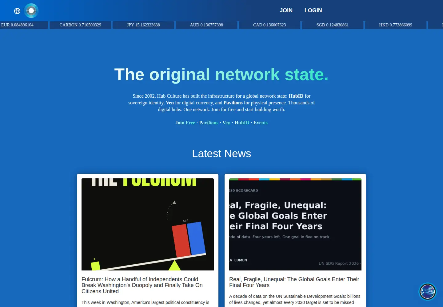Screenshot of hubculture.com