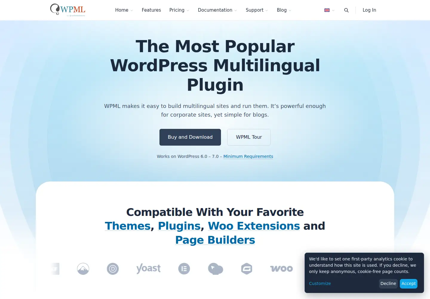 Screenshot of wpml.org