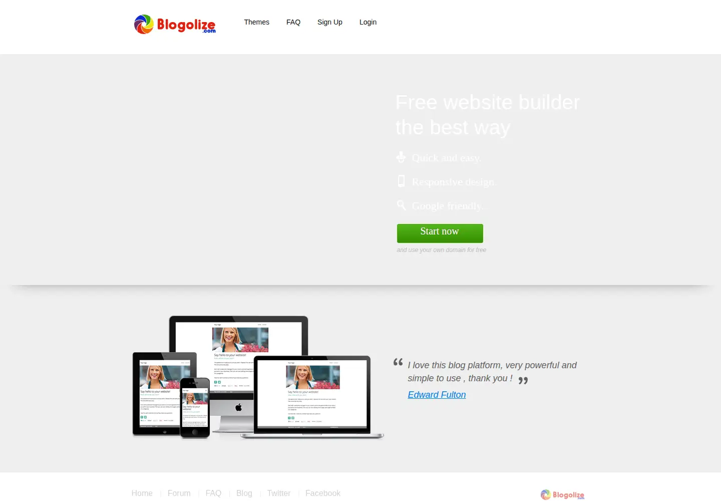 Screenshot of blogolize.com