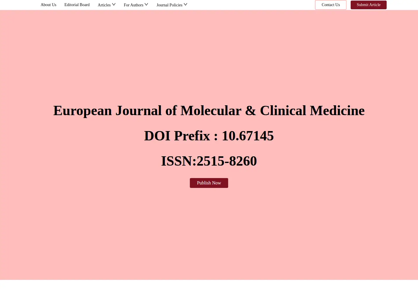 Screenshot of ejmcm.com