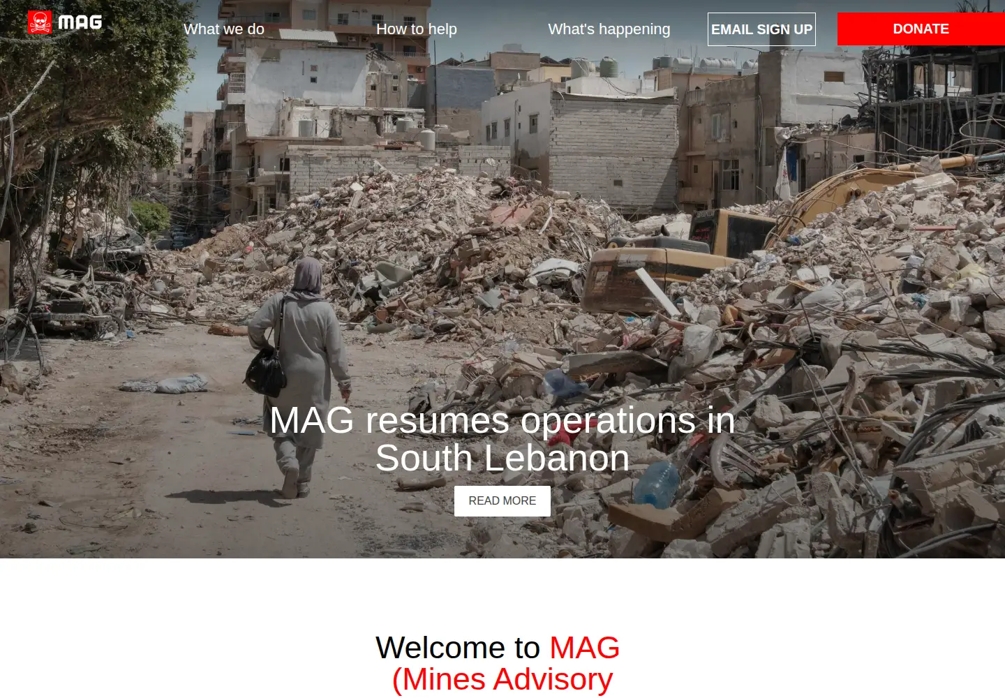 Screenshot of maginternational.org