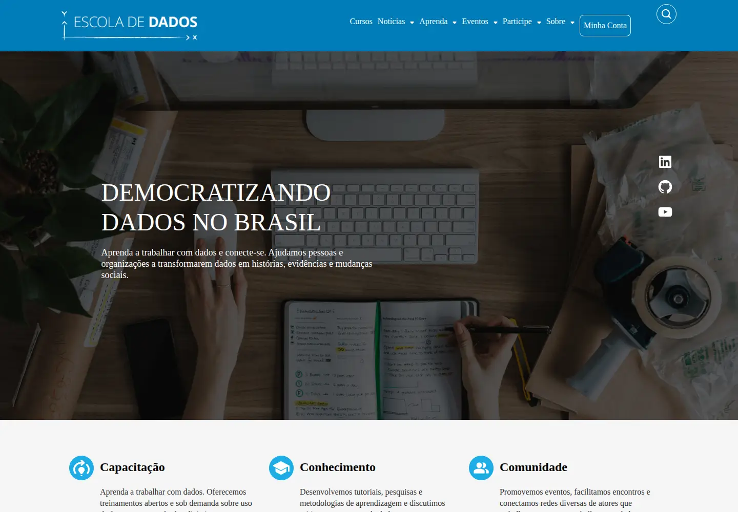 Screenshot of escoladedados.org