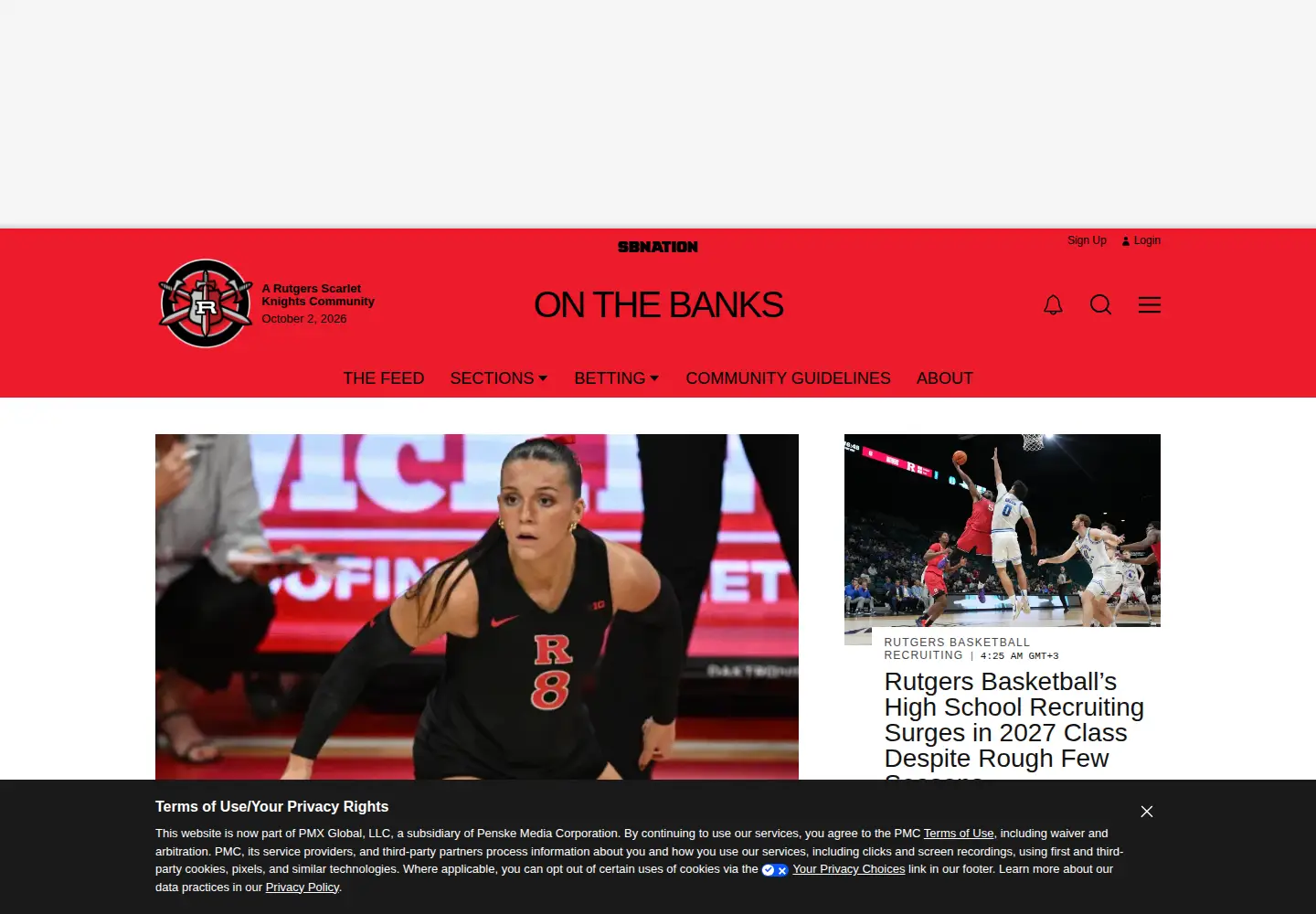 Screenshot of onthebanks.com
