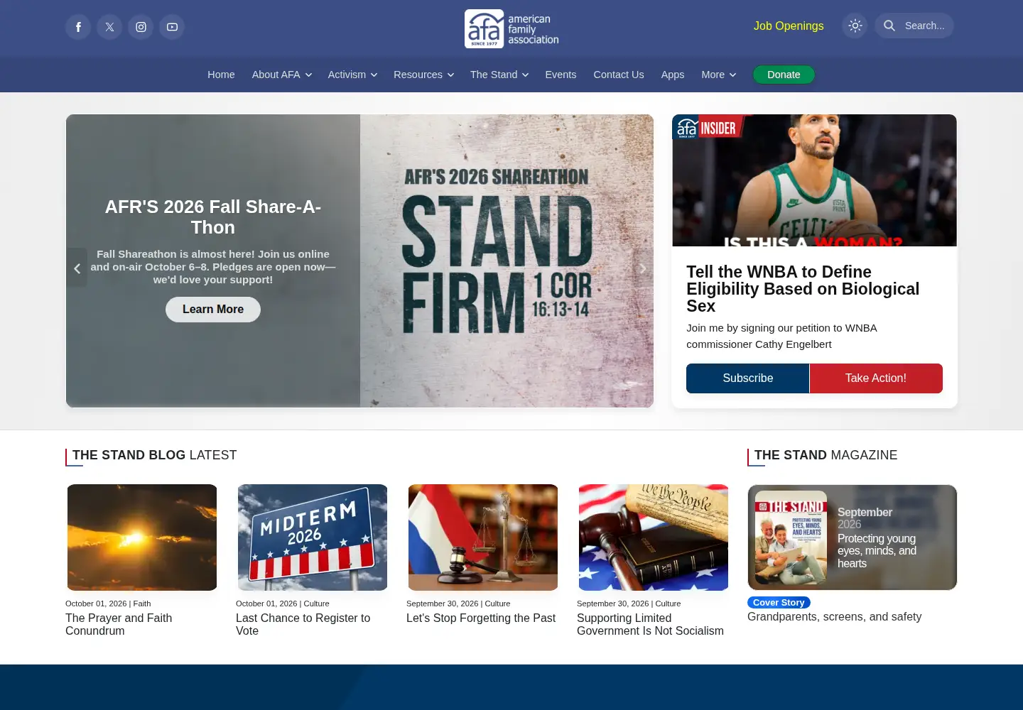 Screenshot of afa.net