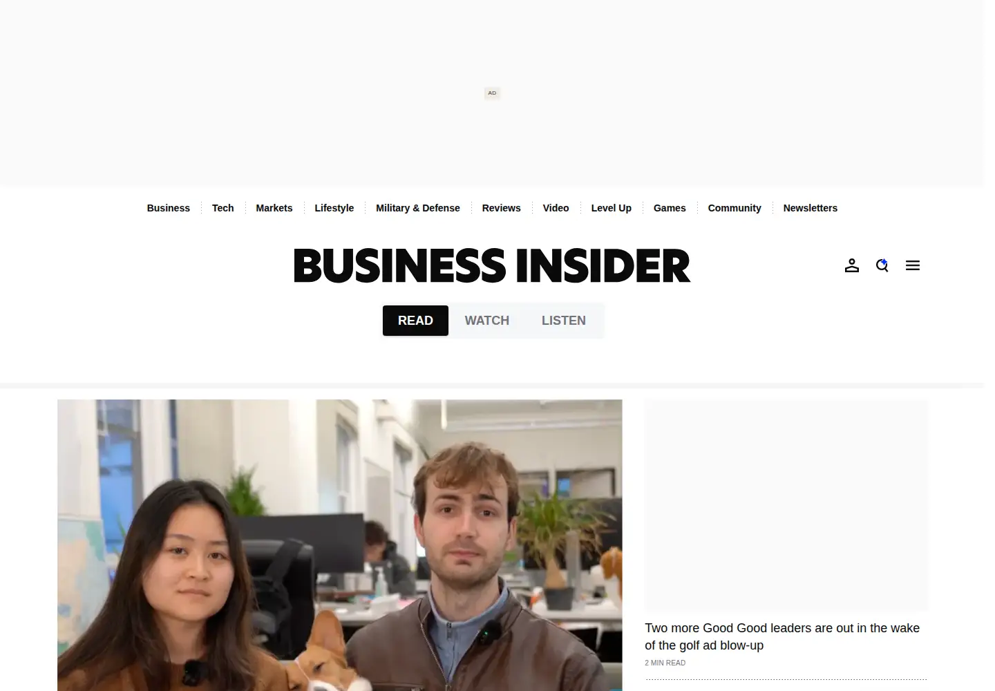 Screenshot of insider.com