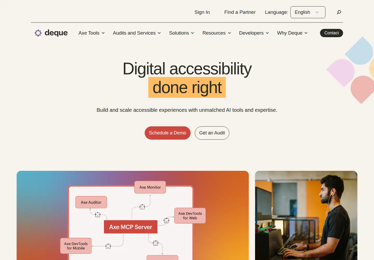 Screenshot of deque.com